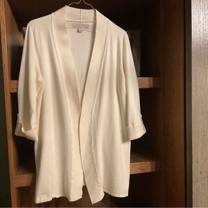 Laura Ashley cream colored cardigan size M